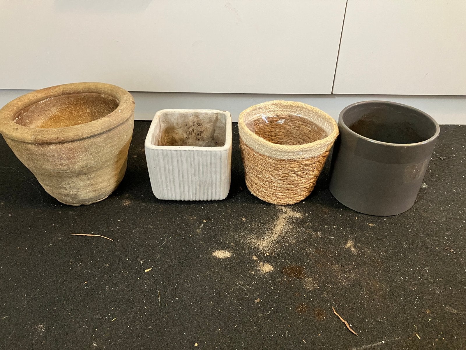 Bloempotten, Tuin en Terras, Bloempotten, Ophalen, Gebruikt, Rond, Aardewerk