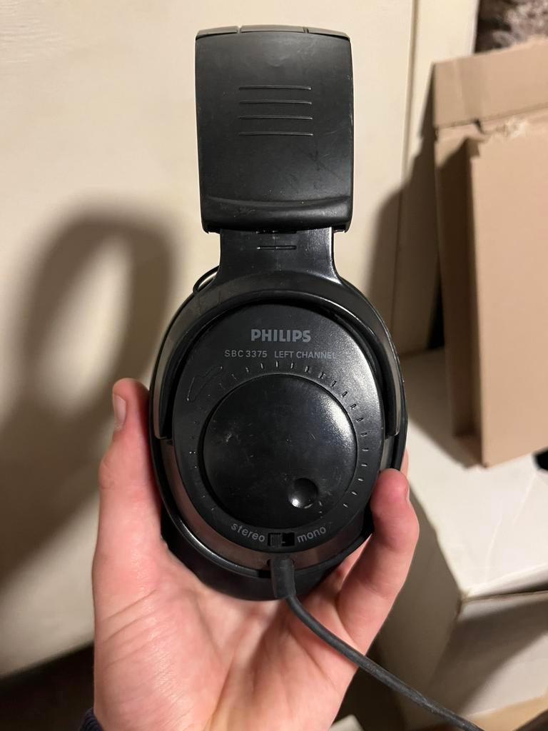 vintage Philips SBC 3375 stereo koptelefoon., Audio, Tv en Foto, Ophalen of Verzenden, Gebruikt, Philips
