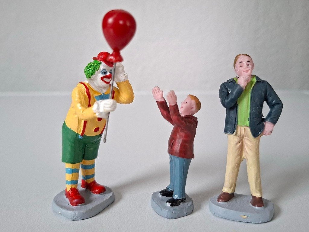 Kerst Clown met vader en zoon Kerstfiguren, Diversen, Ophalen, Gebruikt