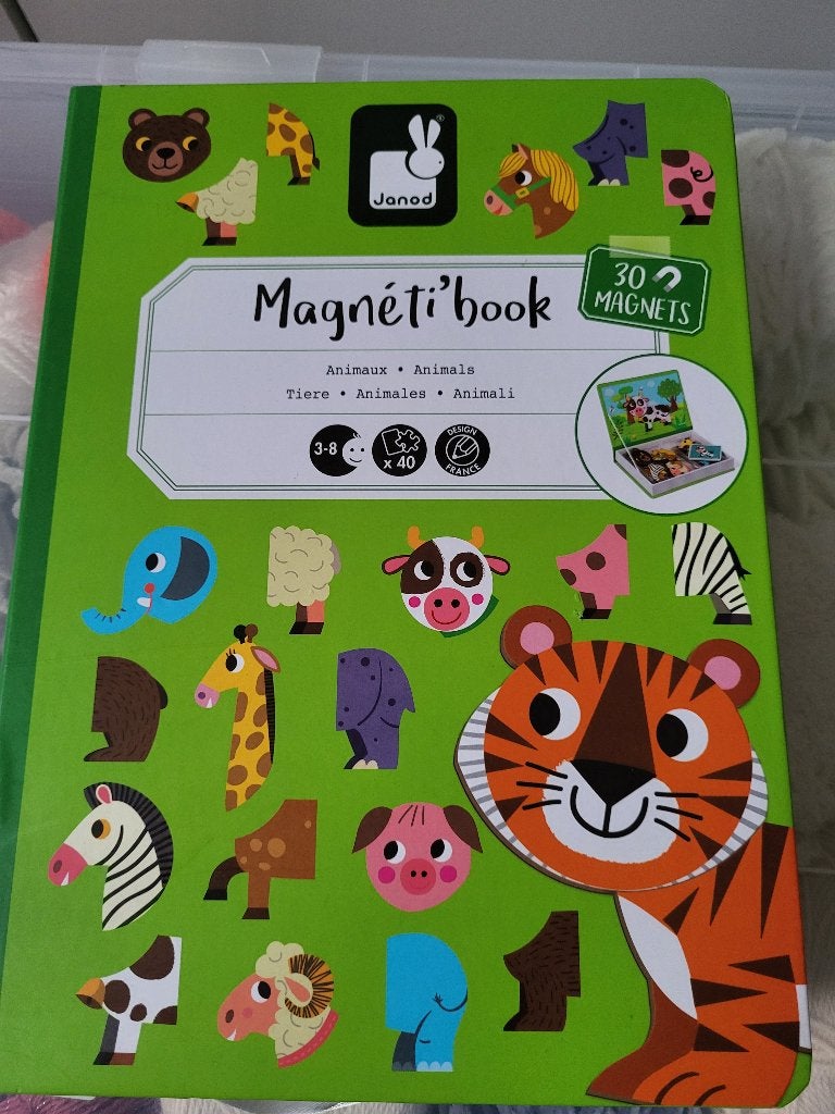 Janod Magnetibook - Dieren - Magneetboek, Ophalen of Verzenden, Zo goed als nieuw, Puzzelen