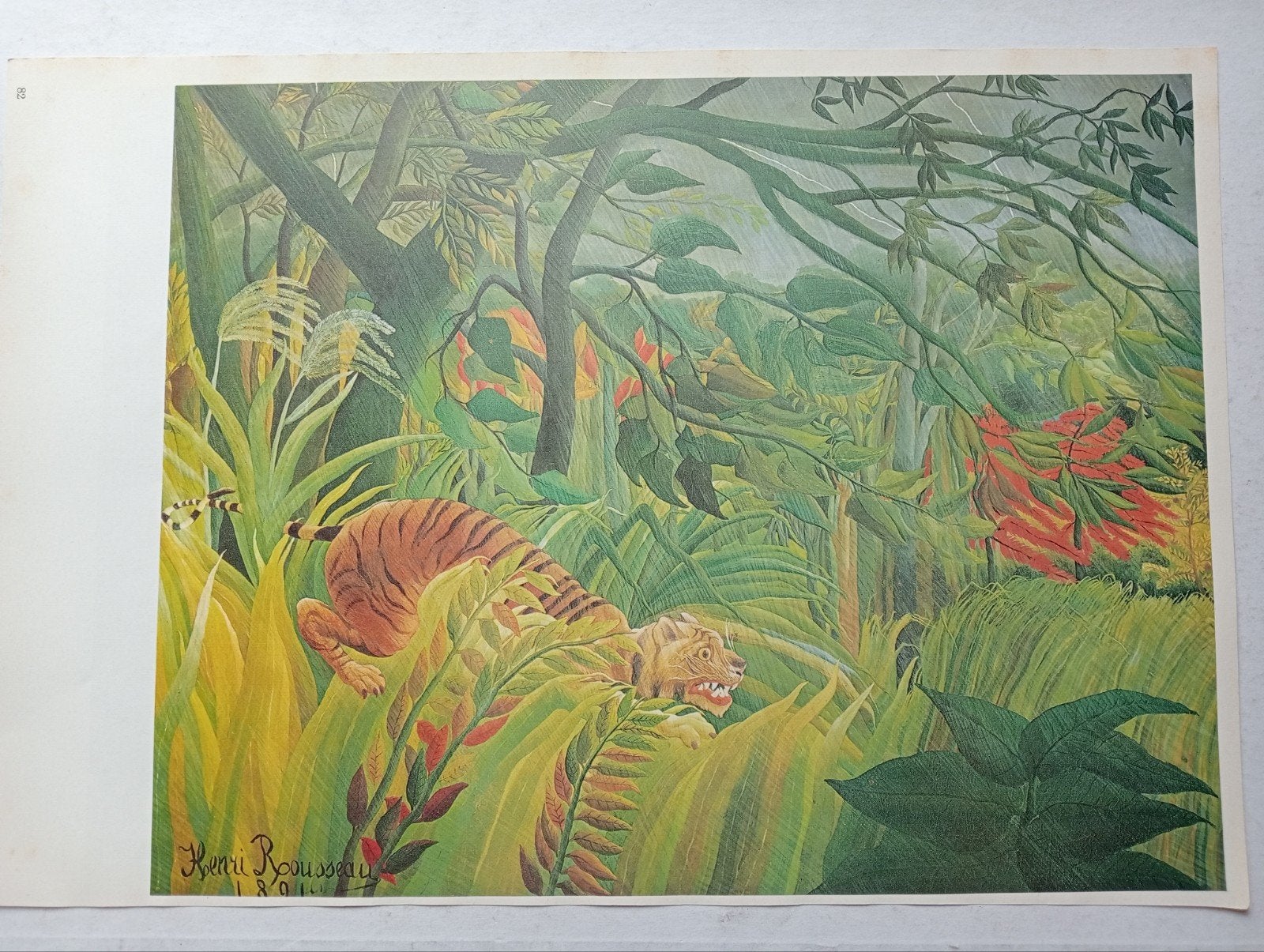 Henri Rousseau print tijger, Ophalen of Verzenden