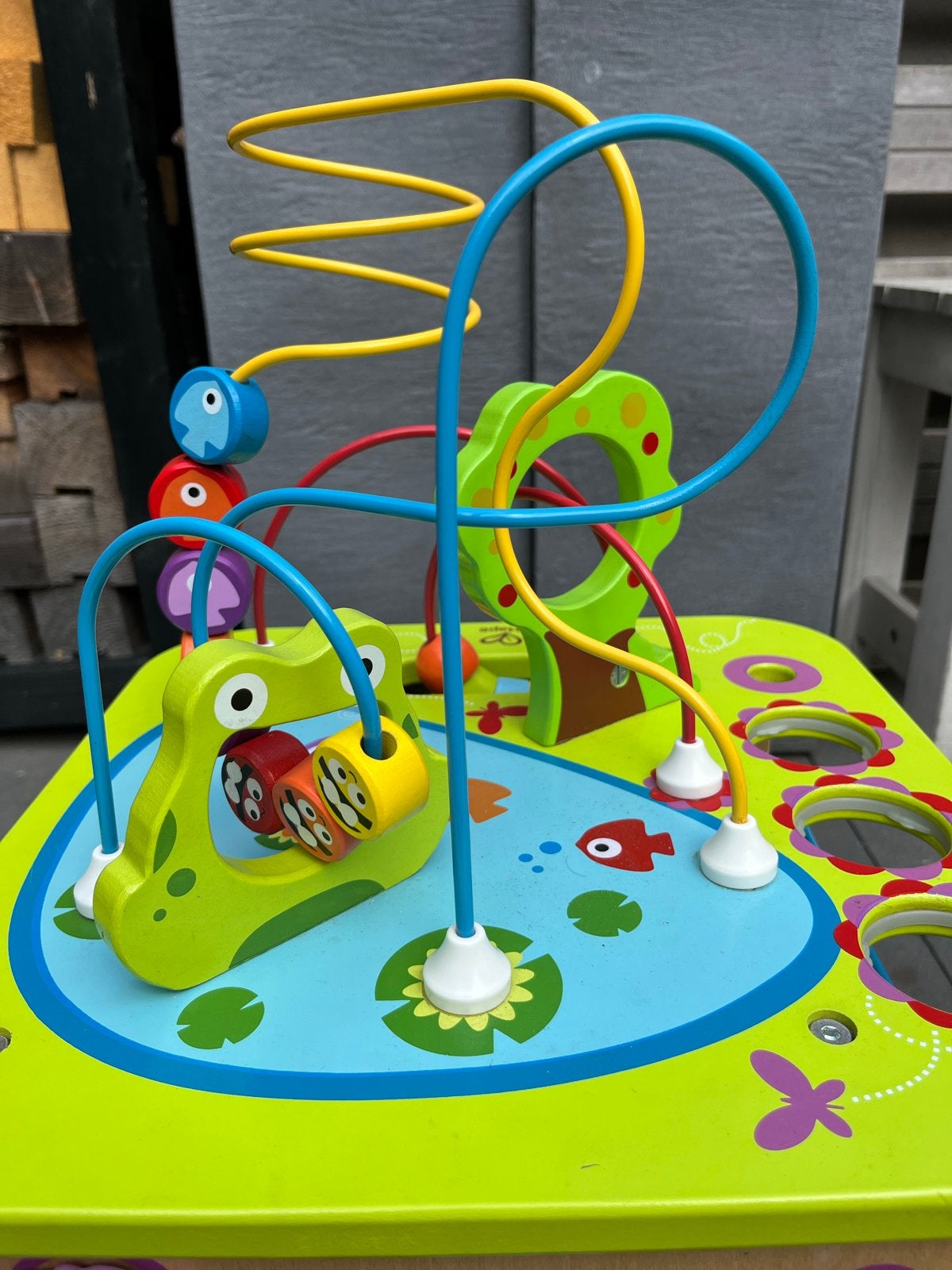 Hape Houten Activiteitenkubus met kralen en vormen, Ophalen, Zo goed als nieuw, Overige typen