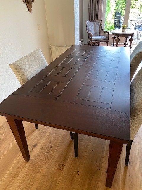 Eettafel, Huis en Inrichting, Tafels | Eettafels, Ophalen, Klassiek, 200 cm of meer, Zo goed als nieuw