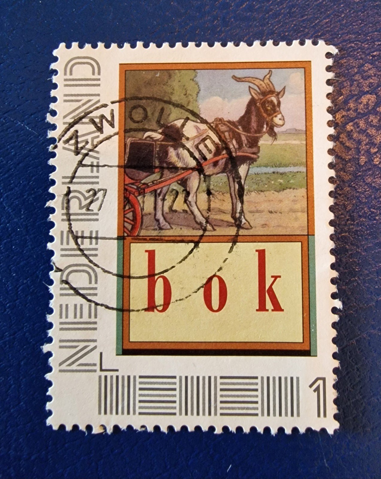 kv1149 persoonlijke  postzegel 'bok' met geit en kar, Ophalen of Verzenden, Na 1940, Gestempeld