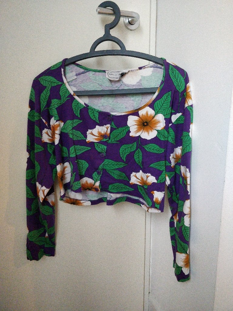 Crop top van Adrienne Vittadini, Kleding | Dames, Tops, Zo goed als nieuw, Maat 38/40 (M), Overige kleuren, Lange mouw, Ophalen of Verzenden