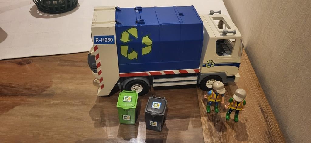 Playmobil Vuilniswagen (4129) met boekje, Ophalen of Verzenden, Gebruikt, Complete set