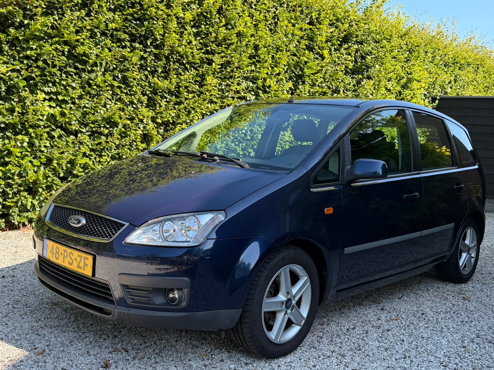 Ford C-Max 1.8 2004 Vol Lederen bekleding, Trekhaak. Apk 27, Voorwielaandrijving, 4 cilinders, Blauw, 1200 kg