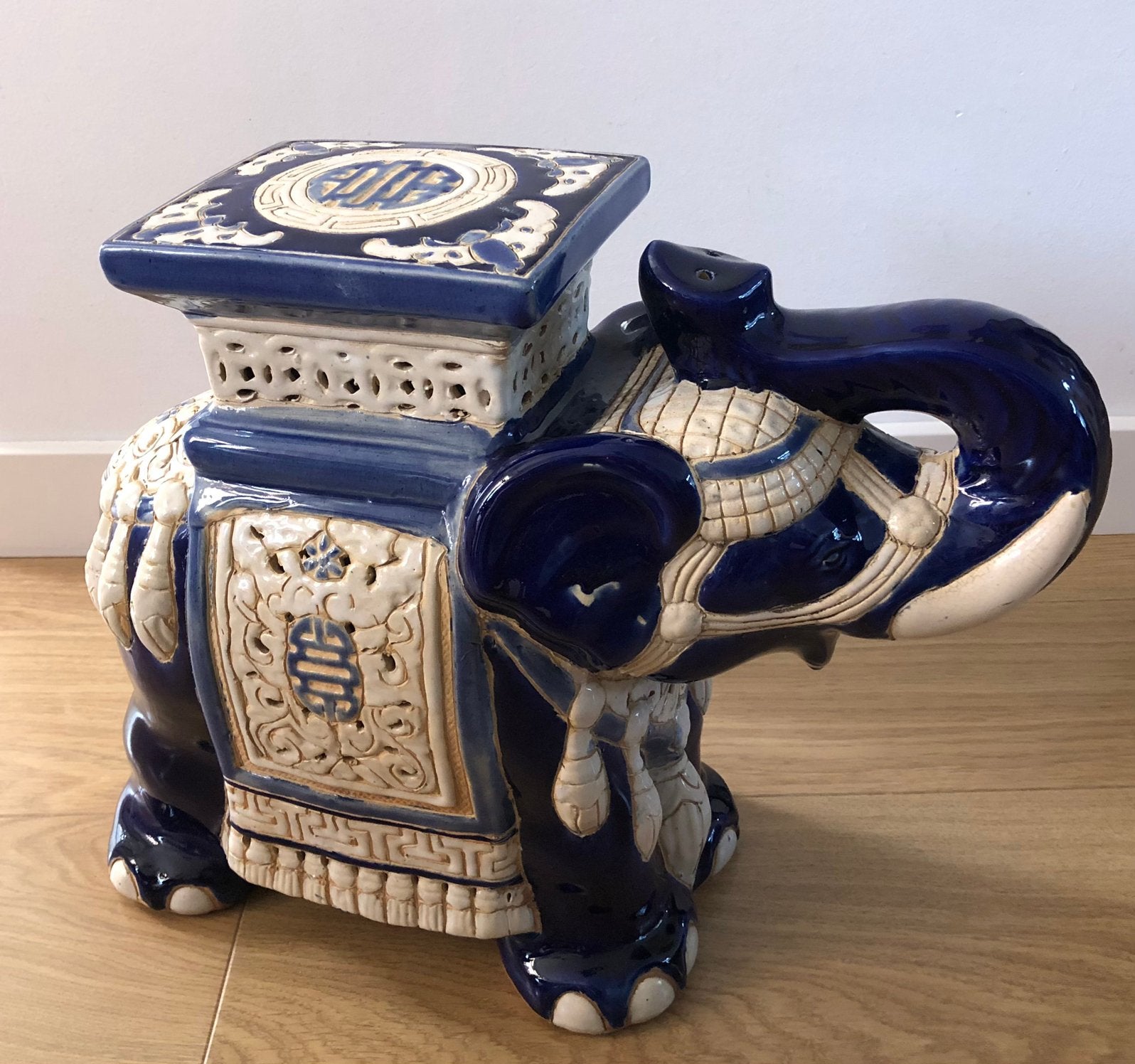 XL Keramieken Olifant Plantentafel / Bijzettafel | Jaren 60, Antiek en Kunst, Ophalen of Verzenden