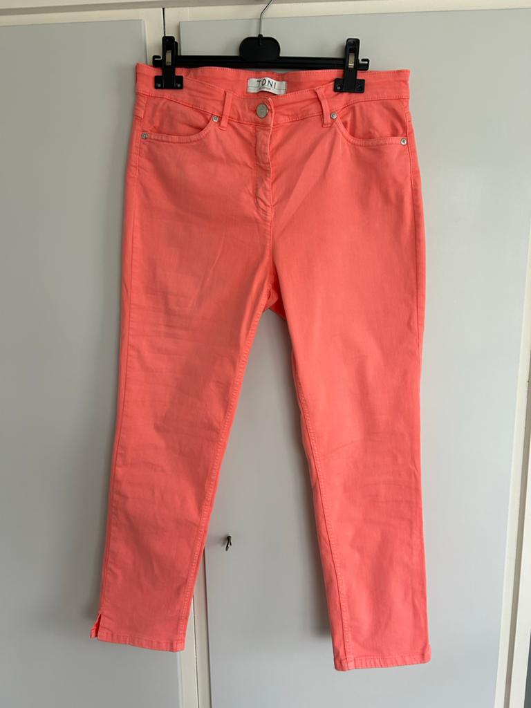 Toni Jeans Koraalrood 7/8 Lengte Maat 40, Maat 38/40 (M), Oranje, Ophalen of Verzenden, Zo goed als nieuw