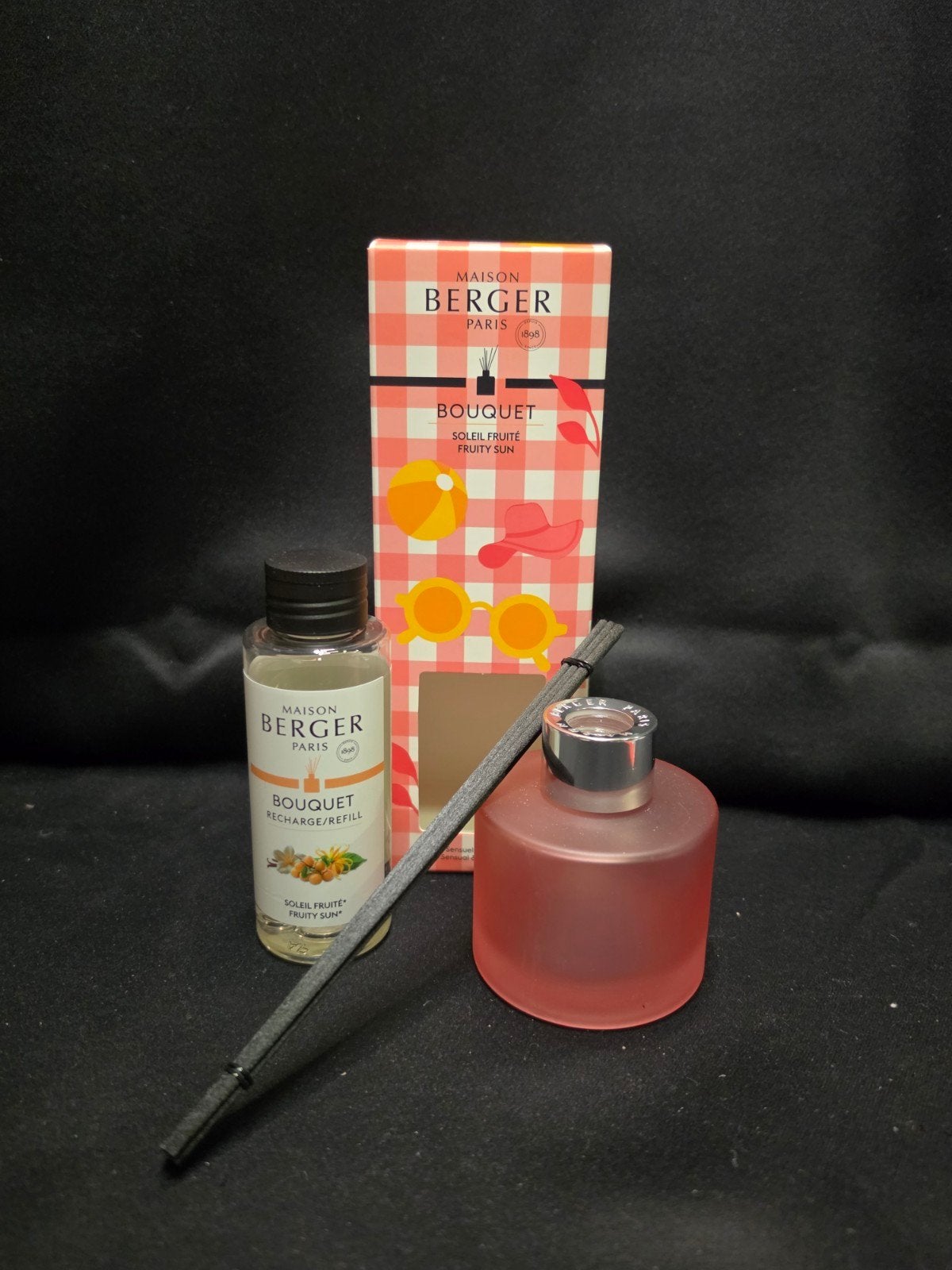 Maison Berger Estivale Soleil Fruité geurstokjes 90 ml roze, Nieuw, Roze, Ophalen of Verzenden