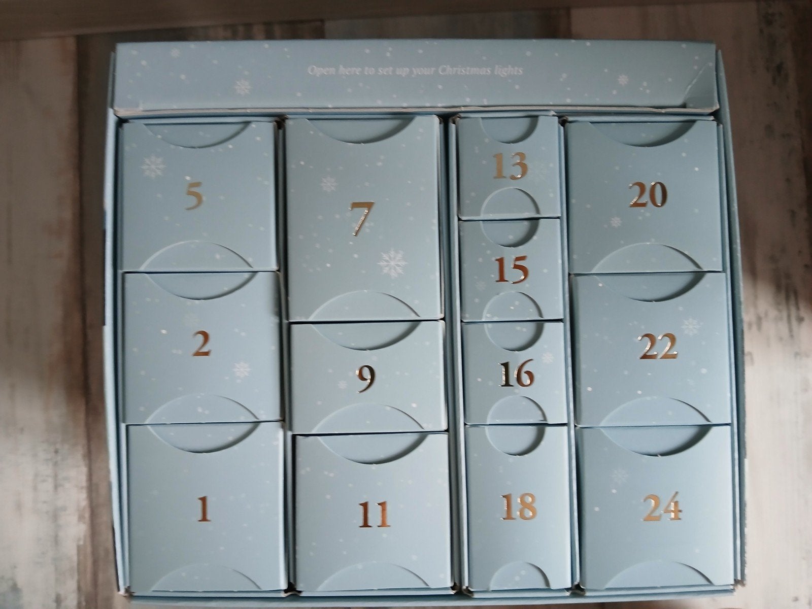 Lege advent kalenderdoos, Diversen, Ophalen, Gebruikt
