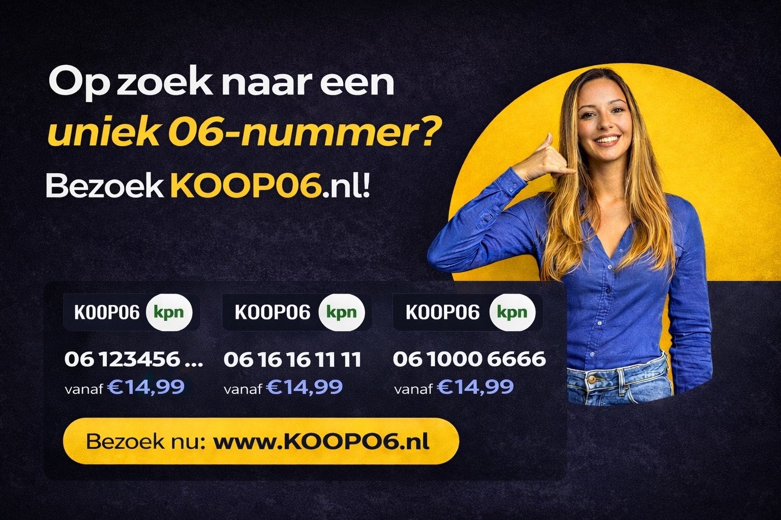 Uniek 06-nummer kopen? Bezoek KOOP06•nl, Ophalen of Verzenden, Nieuw, Overige providers