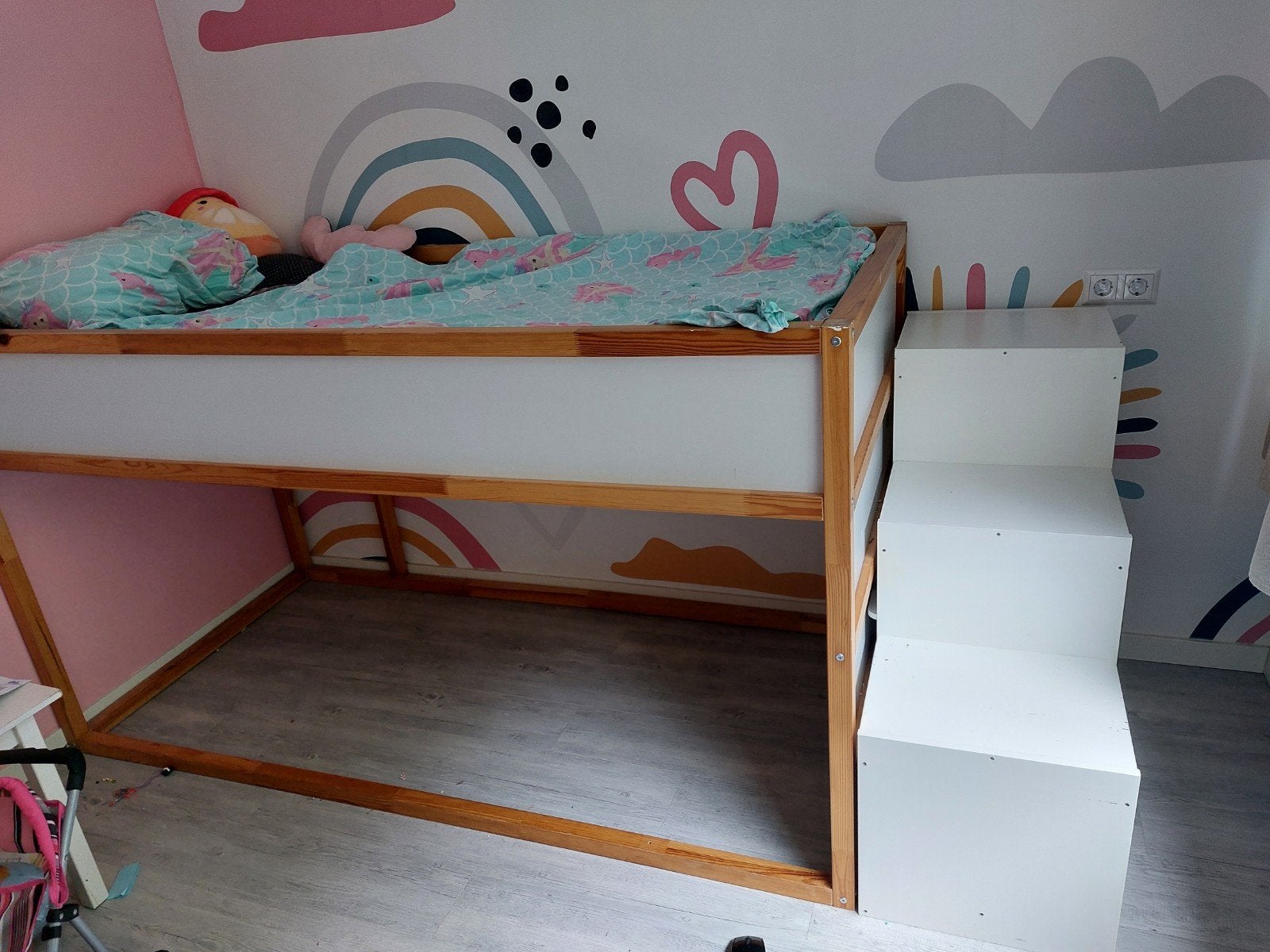 Ikea kura bed + trofast kast, Ophalen, Gebruikt, Stapelbed