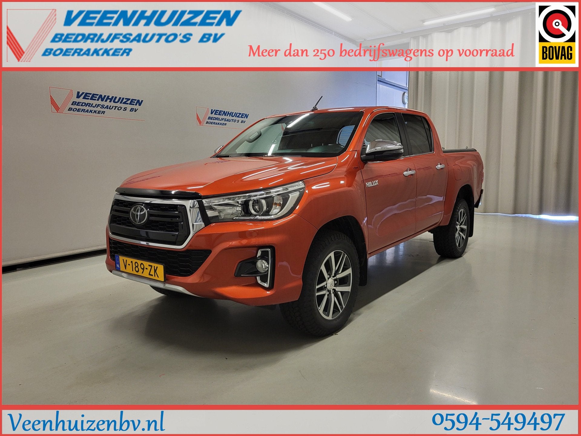 Toyota Hilux 2.4D Pick-up Automaat Euro 6! (bj 2019), Automaat, Gebruikt, Euro 6, 150 pk