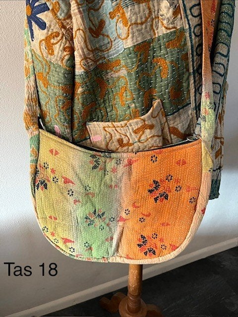 Vintage stoffen tas, crossbodybag, schoudertas, shopper, Overige kleuren, Nieuw, Ophalen of Verzenden, Nvt