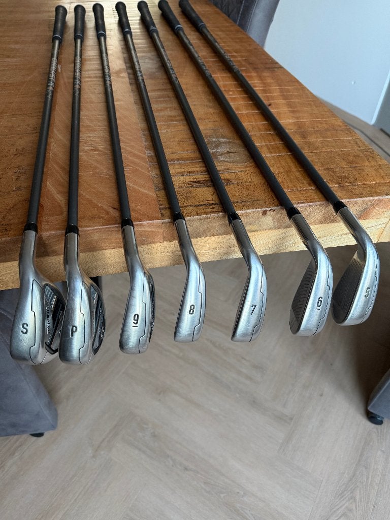 Callaway Mavrik Max ijzerset (5 t/m SW) – Verlengd +1 inch, Ophalen of Verzenden, Zo goed als nieuw, Set, Callaway