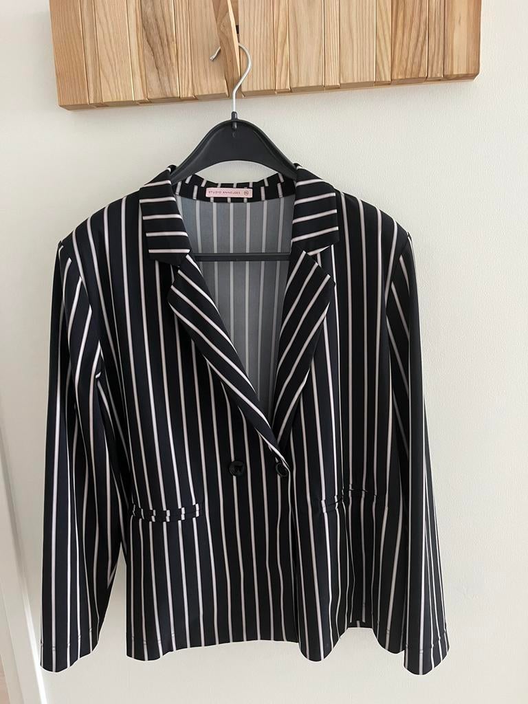 Blazer Studio Anneloes, Kleding | Dames, Grote Maten, Zo goed als nieuw, Jasje of Colbert, Zwart, Ophalen of Verzenden
