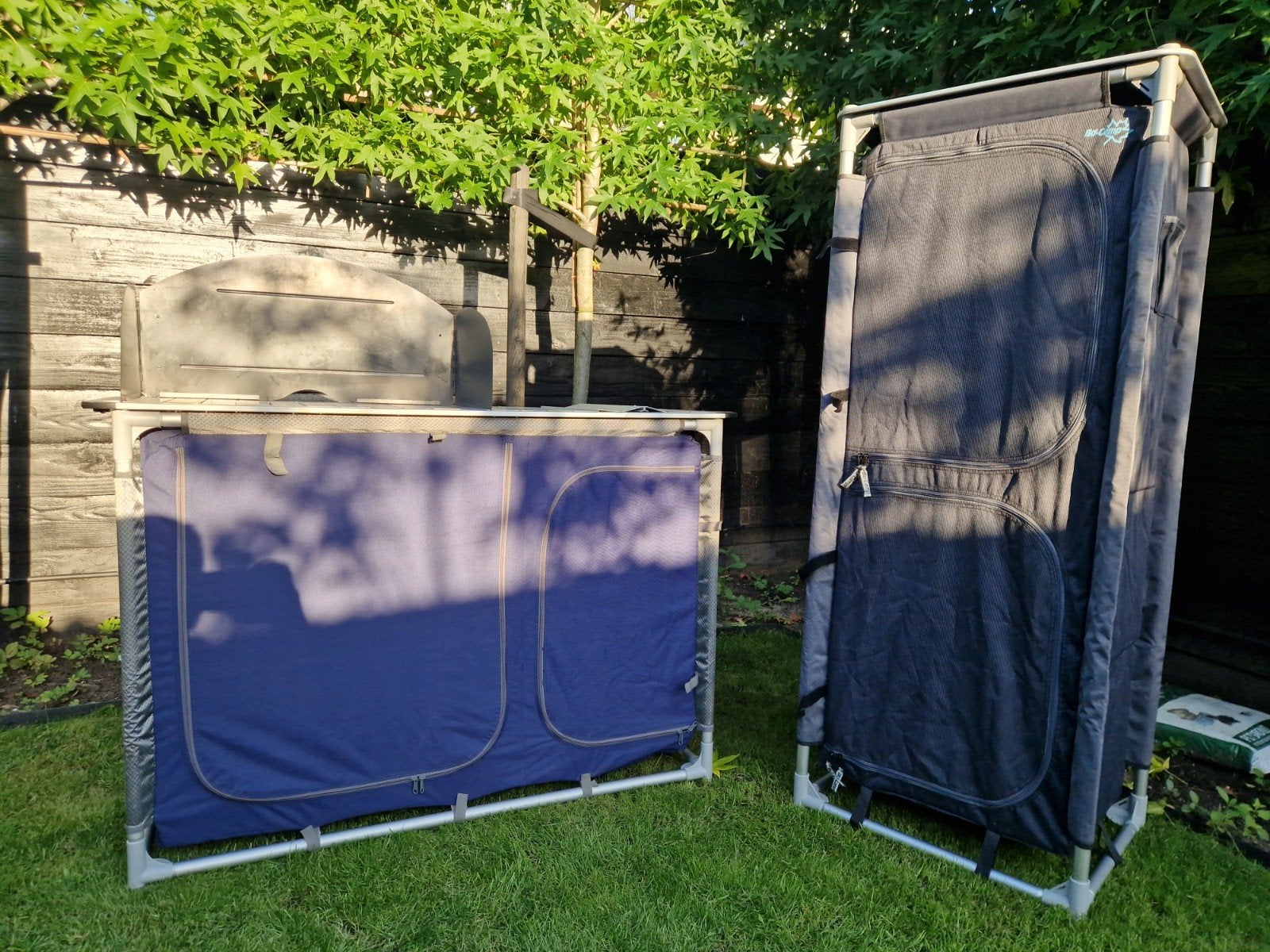 Opvouwbare camping buiten keuken, Ophalen, Gebruikt, Campingkast