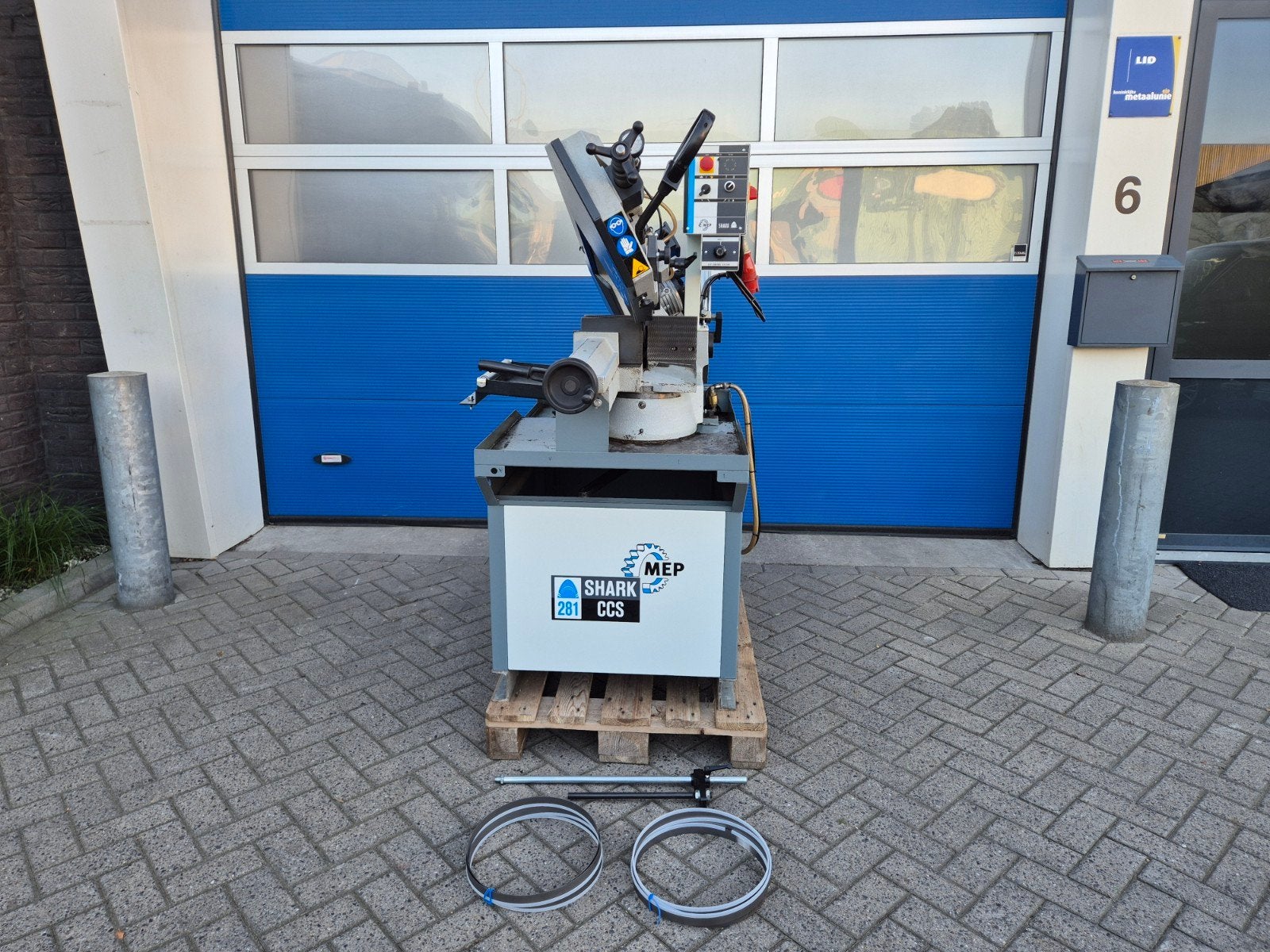 MEP SHARK 281CCS Lintzaagmachine met rollenbaan Nieuwstaat!, Doe-het-zelf en Verbouw, Gereedschap | Zaagmachines, Gebruikt, 70 mm of meer