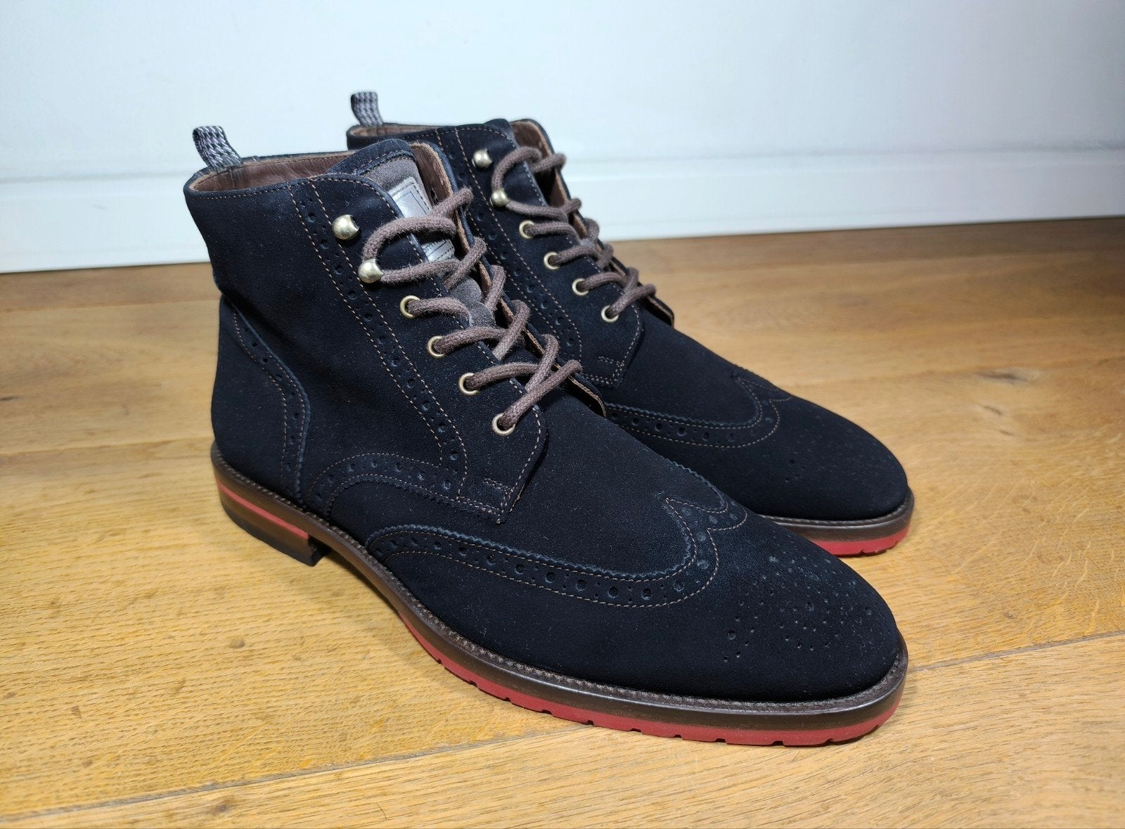 Floris van Bommel halfhoge herenschoenen maat 8 / 42, Ophalen, Blauw, Floris van Bommel, Zo goed als nieuw