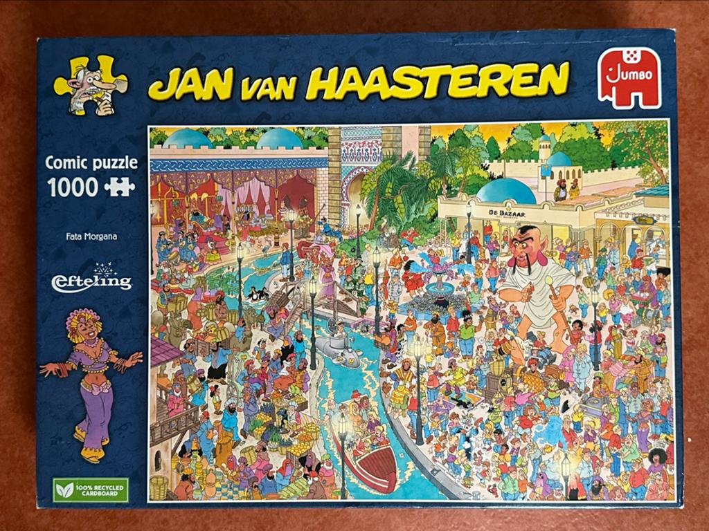 Jan van Haasteren Fata Morgana Efteling Puzzel 1000 stukjes, Hobby en Vrije tijd, Denksport en Puzzels, Ophalen of Verzenden, 500 t/m 1500 stukjes
