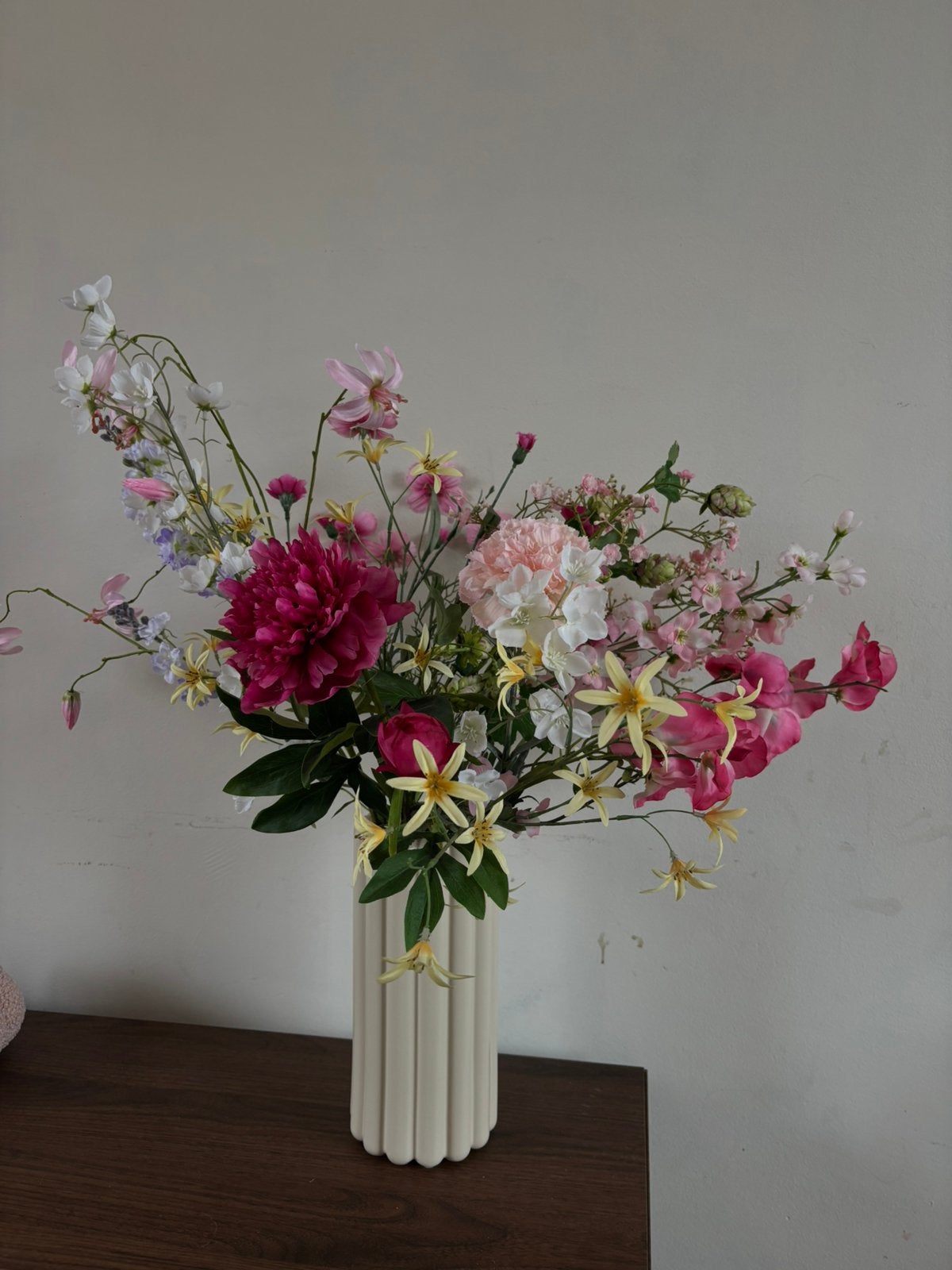 Zijden boeket van Blossig Bloemen, Huis en Inrichting, Binnen, Roze, Kunstbloem, Zijde