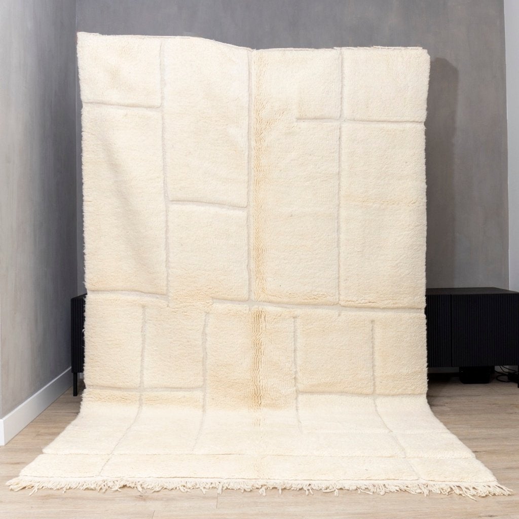 Marokkaanse Beni Ouarain tapijt - 300 x 195 cm, Ophalen, 150 tot 200 cm, Beige, Modern, Scandinavisch, Bohemian, Japandi, Klassiek