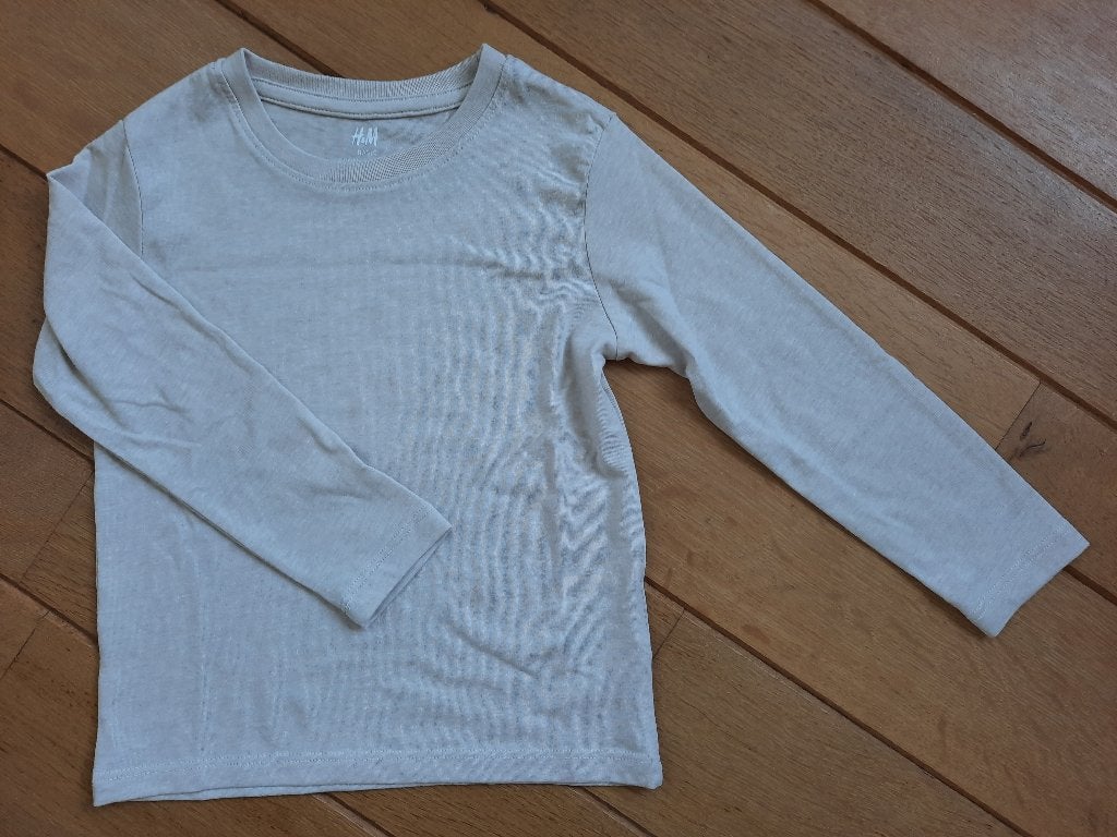 H&M t- shirt lange mouw beige maat 98 / 104 - nieuw -, Kinderen en Baby's, Kinderkleding | Maat 98, H&M, Nieuw, Ophalen of Verzenden