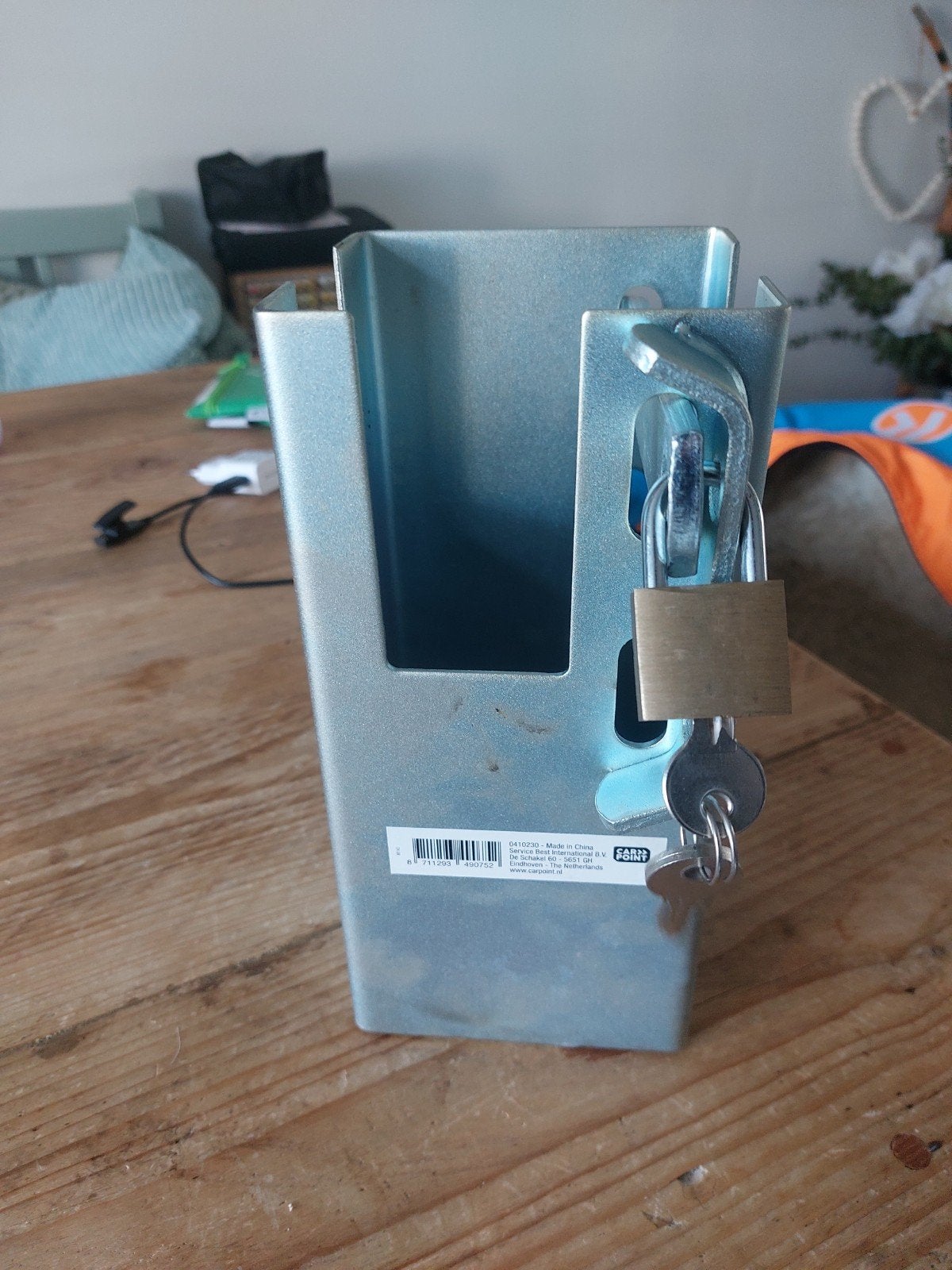Disselslot voor aanhanger of caravan incl slot, Auto diversen, Ophalen, Zo goed als nieuw