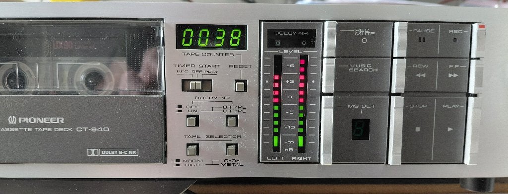 Pioneer CT-940 Cassettedeck, Audio, Tv en Foto, Cassettedecks, Ophalen of Verzenden, Enkel, Overige merken, Tape counter
