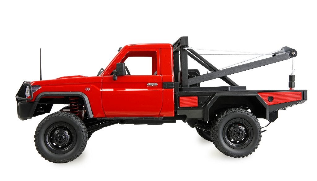 Amewi Toyota Land Cruiser Crawler Tow Truck 4WD 1:12 RTR Red, Hobby en Vrije tijd, Verzenden, Nieuw, Overige schalen, Auto offroad