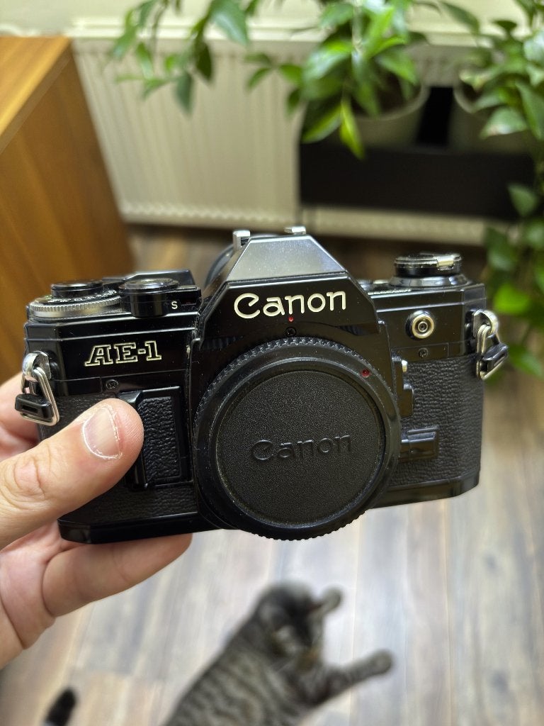 Canon AE-1 body zwart vintage, Ophalen of Verzenden, Zo goed als nieuw, Spiegelreflex, Canon