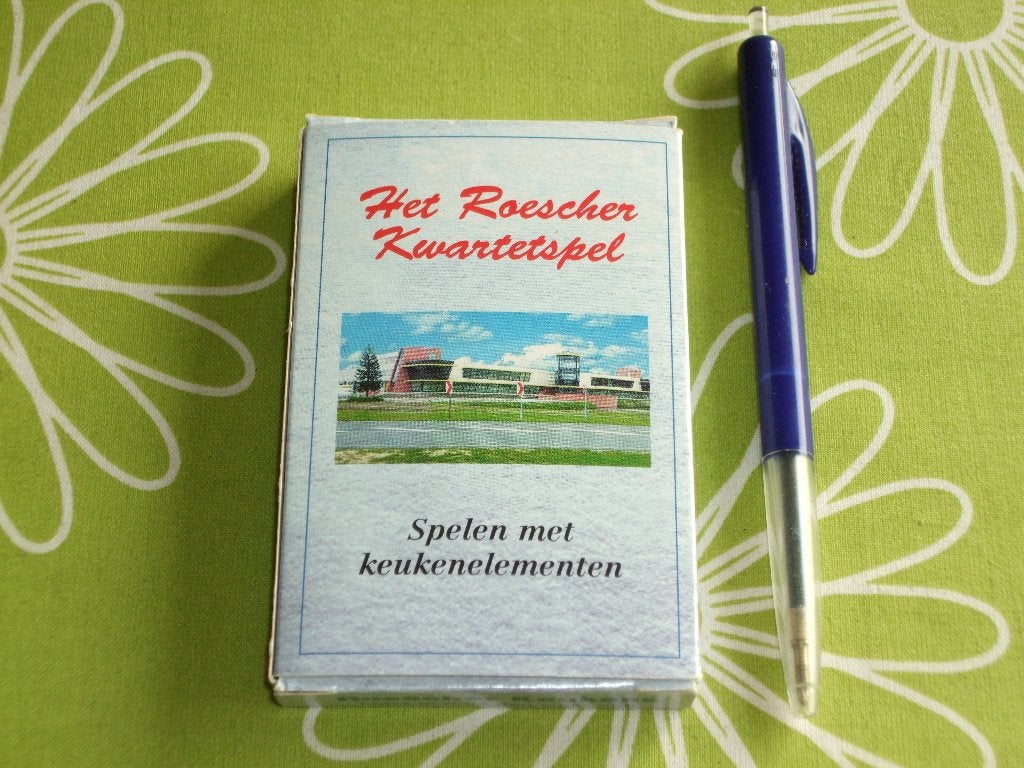 Het Roescher kwartetspel - spelen met keukenelementen, Verzamelen, Speelkaarten, Jokers en Kwartetten, Ophalen of Verzenden, Zo goed als nieuw