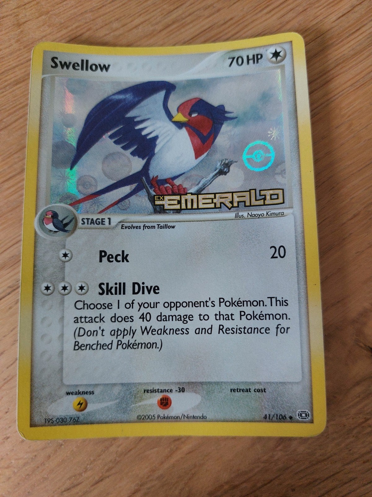 Swellow Holo met stamp EX Emerald, Ophalen of Verzenden, Zo goed als nieuw