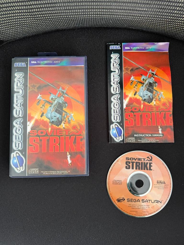 Soviet Strike Sega Saturn PAL CIB - Compleet in Doos, Gebruikt, Shooter, 1 speler, Ophalen of Verzenden