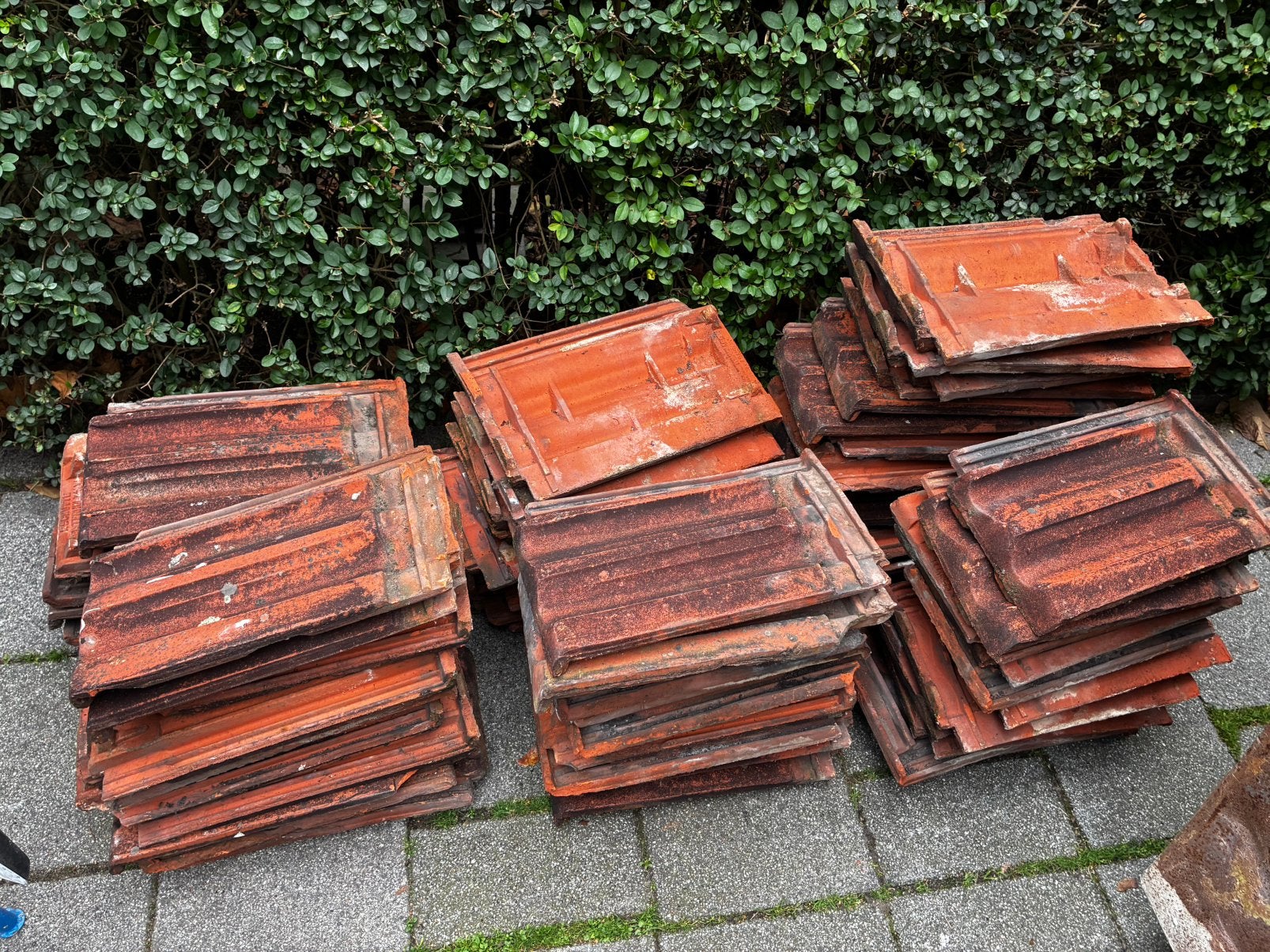 Partij oranje dakpannen ca 6 m2, Doe-het-zelf en Verbouw, Ophalen, Steen of Klei, Zo goed als nieuw, 15 m² of meer