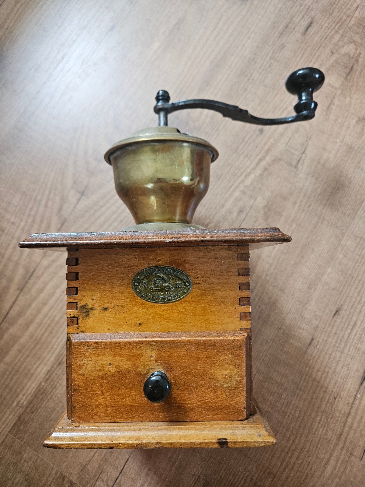 Vintage Zassenhaus handkoffiemolen – origineel houten koffie, Ophalen of Verzenden