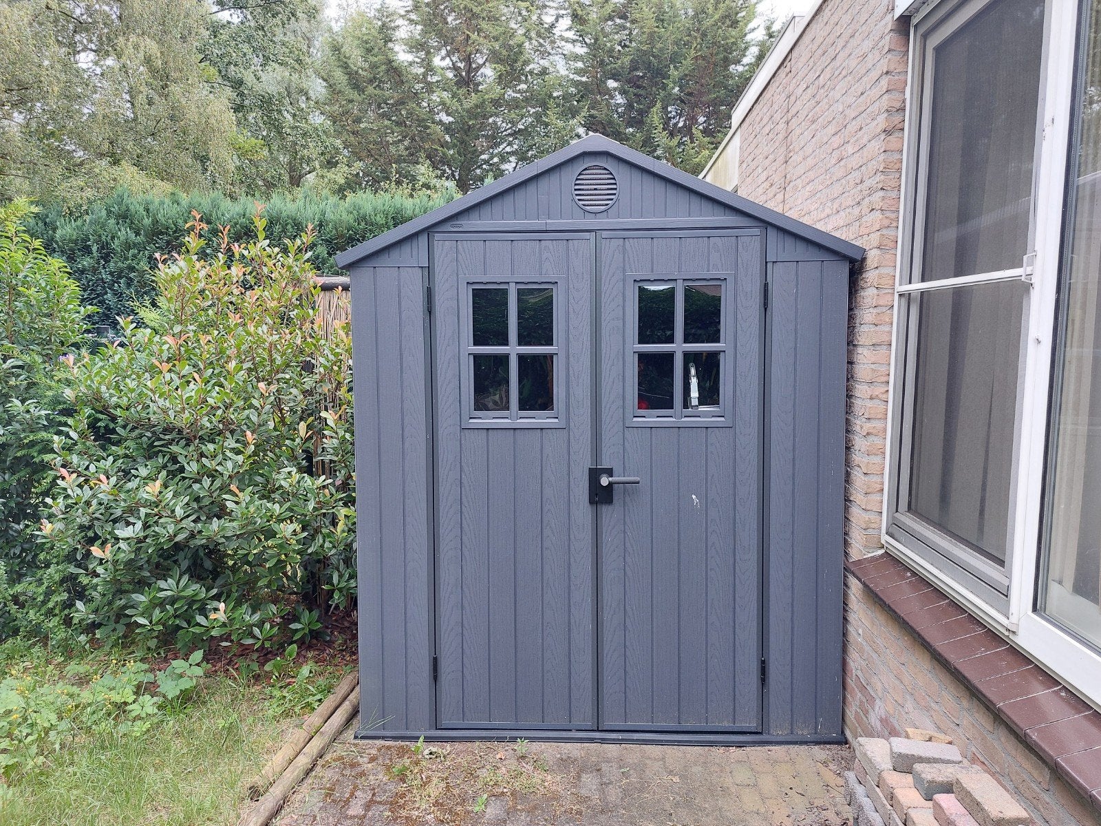 Keter tuinhuis darwin 64, Tuin en Terras, Kunststof, Ophalen, Minder dan 250 cm, Tuinhuis