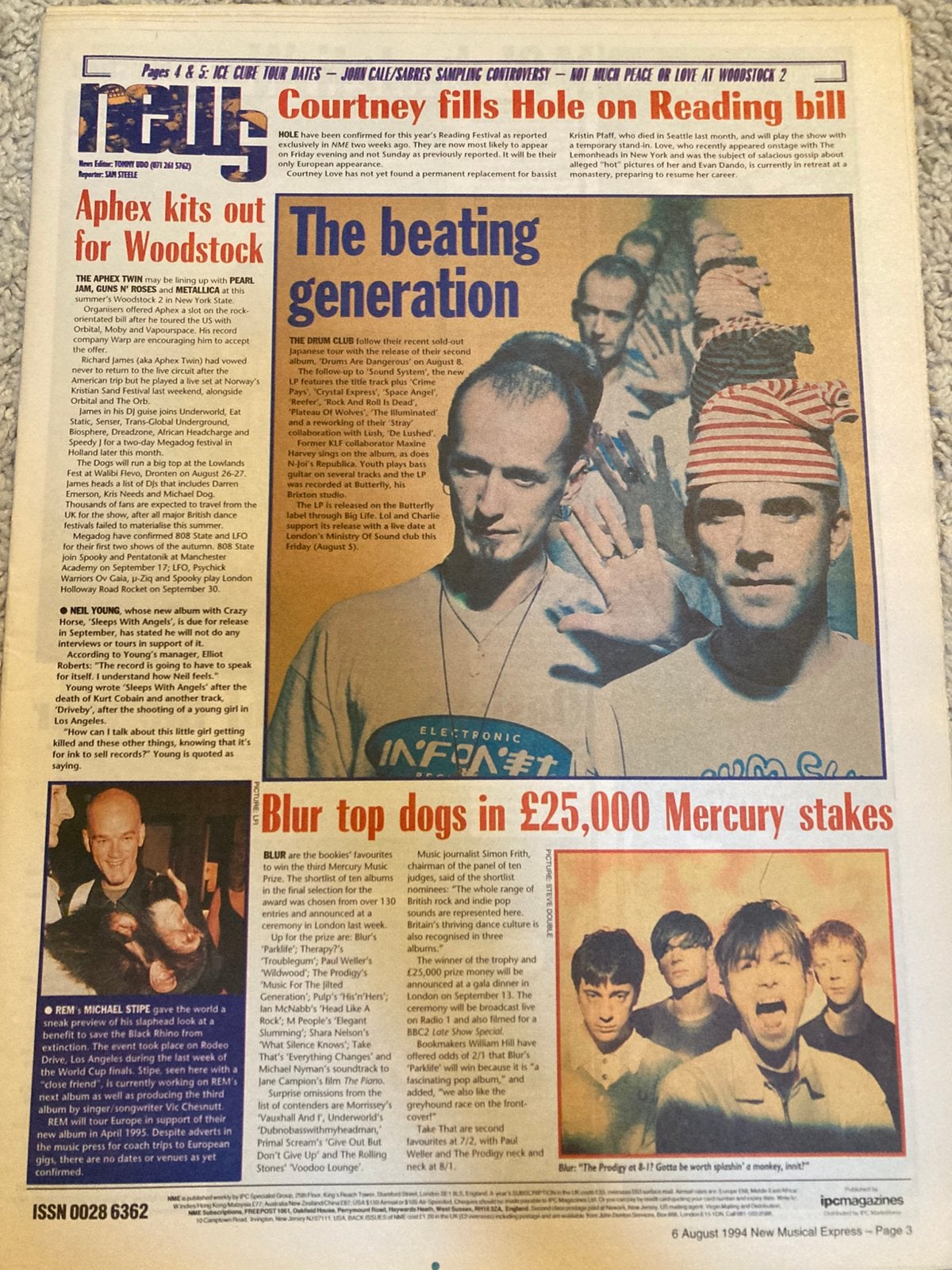 NME 1994 OASIS Portishead ORBITAL Public Enemy SHED SEVEN, Ophalen of Verzenden, Muziek, Film of Tv