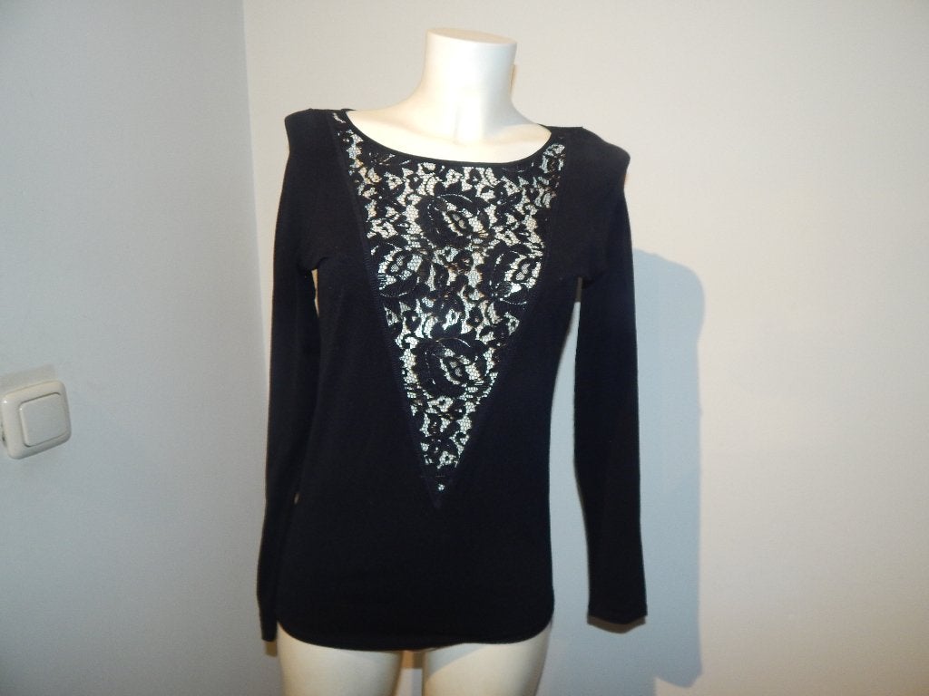 Marccain flinter dun stretch truitje voorkant voile kant N4