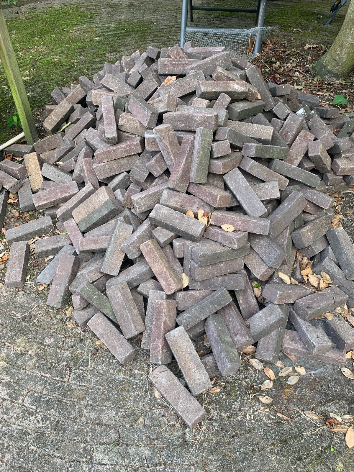 Klinkers 20x4,5x6,5. Ongeveer 5,5 m2., Tuin en Terras, Ophalen, Gebruikt, Klinkers, 5 tot 10 m²