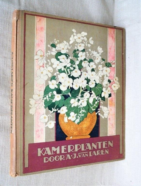 Verkade 1928 platenalbum kamerplanten, A.J. van Laren., Ophalen of Verzenden, Gelezen, Verkade, Plaatjesalbum