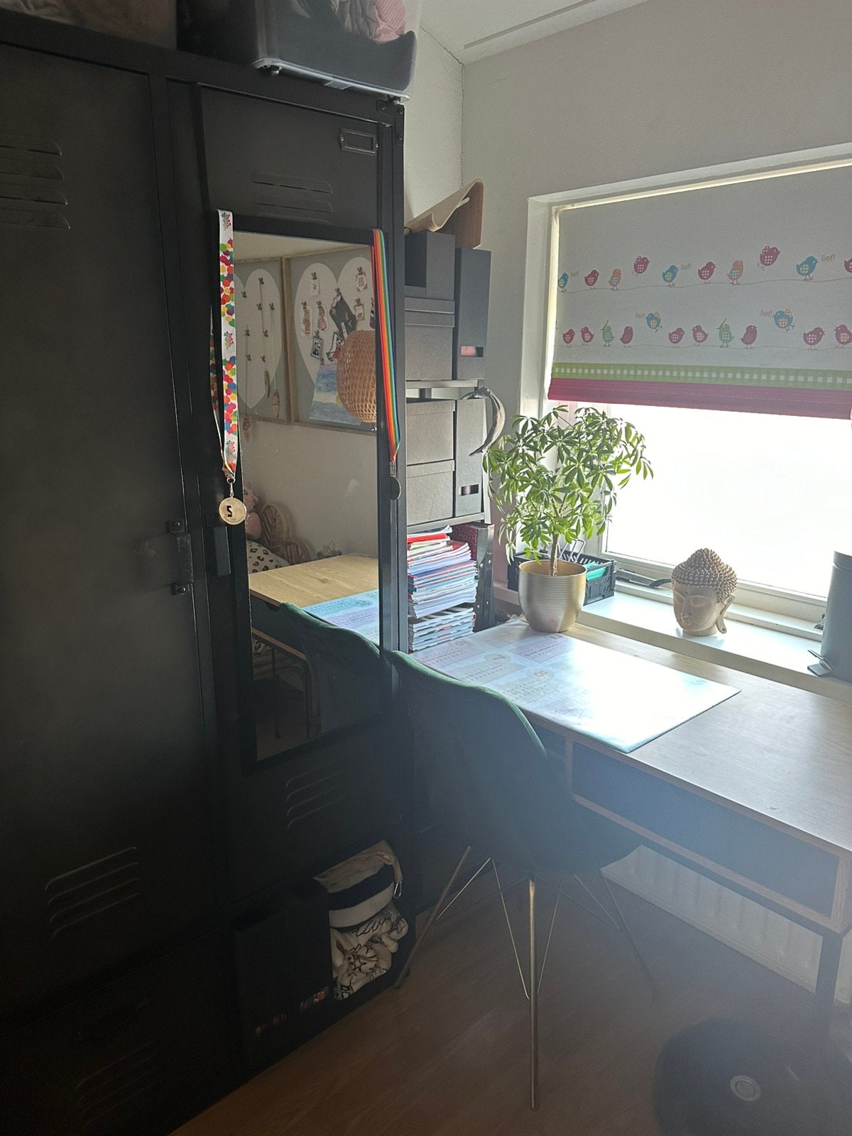 Zwarte locker kledingkast, Ophalen, 50 tot 75 cm, 150 tot 200 cm