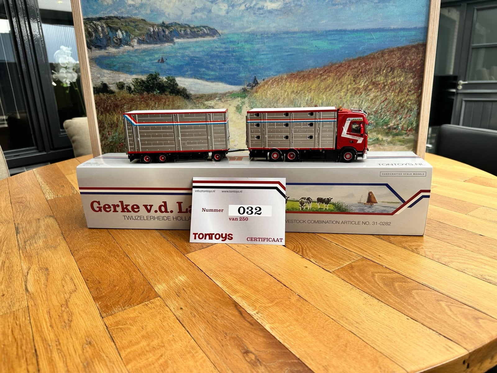 Scania R500 V8 Gerke v.d. Land veetransport, Hobby en Vrije tijd, Overige merken, 1:32 tot 1:50, Nieuw, Ophalen of Verzenden