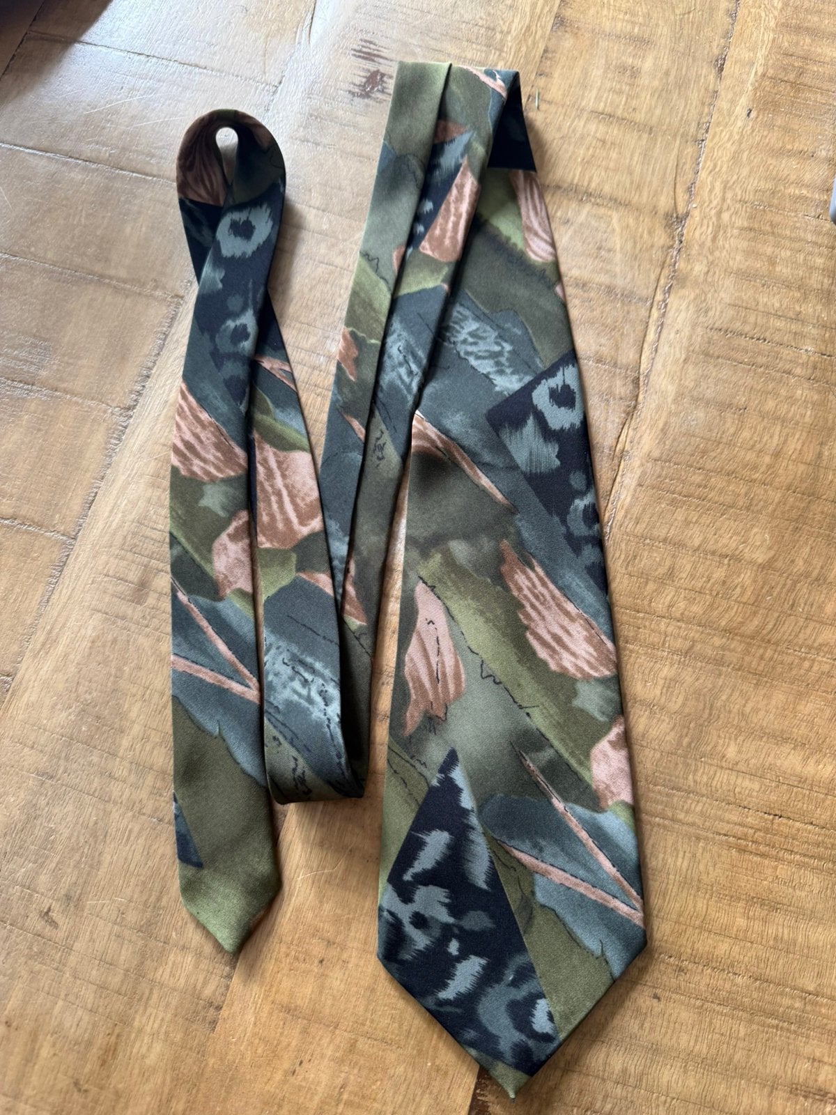 Vintage Nina Ricci Stropdas Zijde  Abstract Made in France, Verzenden, Zo goed als nieuw, Overige kleuren, Met patroon