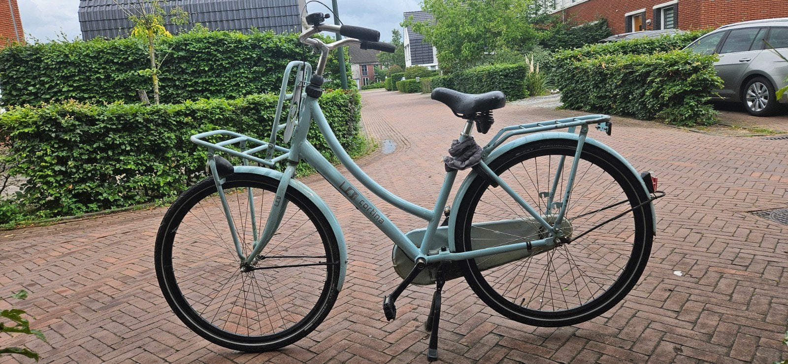 Cortina U4 Transportfiets - Lichtblauw - Gebruikt, Overige merken, Terugtraprem, Gebruikt, Versnellingen
