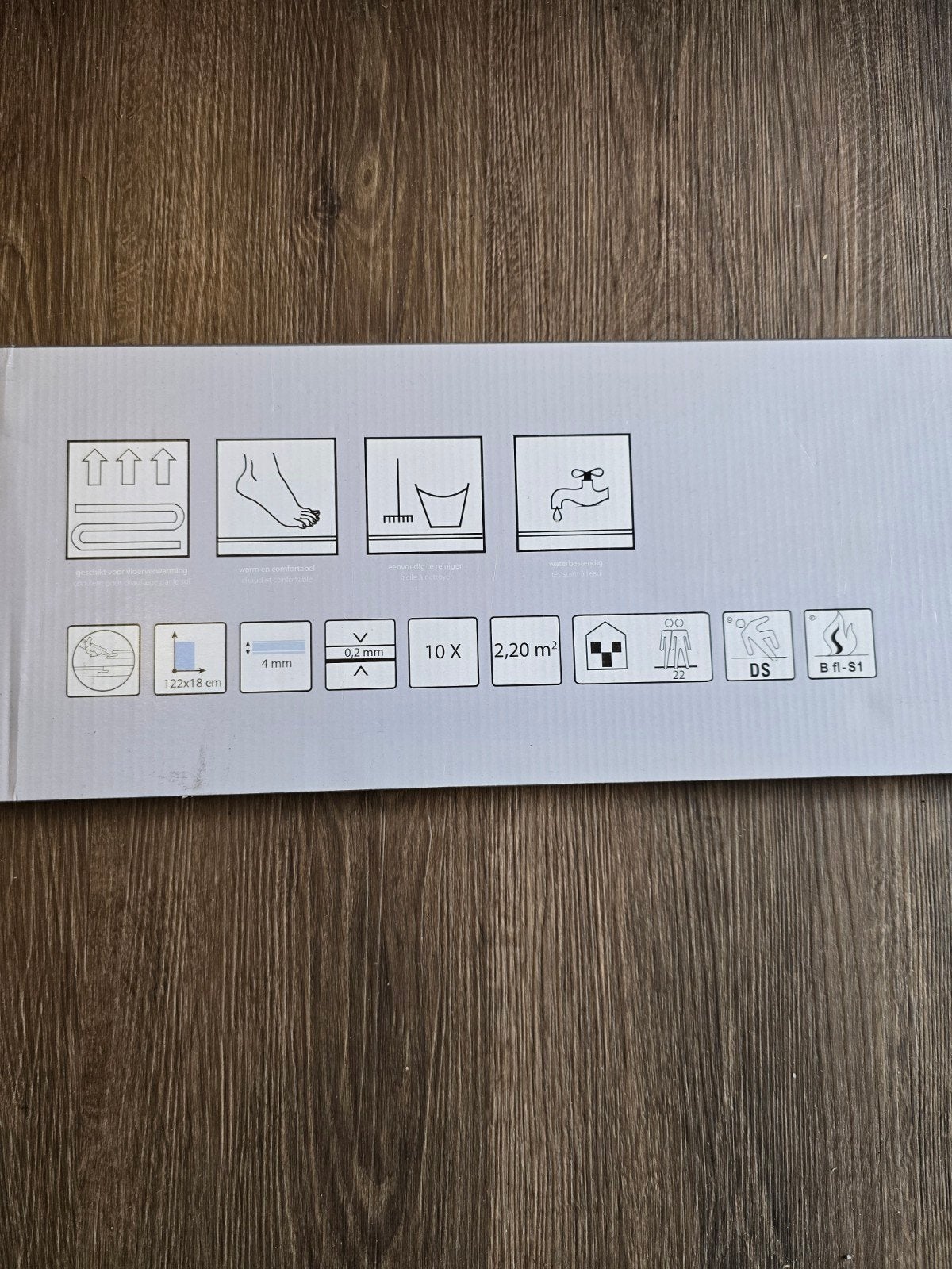 Klik PVC Basic Vloerdelen met ondervloer (10+3 stuks), Ophalen, Nieuw, 75 m² of meer, Overige typen