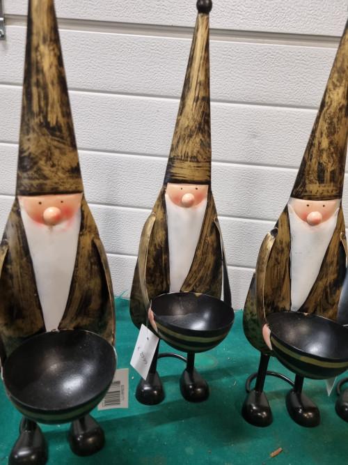 kerstmannen metaal met waxinehouder, Diversen, Kerst, Ophalen of Verzenden, 'T Olde Gre-j, Info@toldegrej.nl, Endepoelstraat 20f Didam
