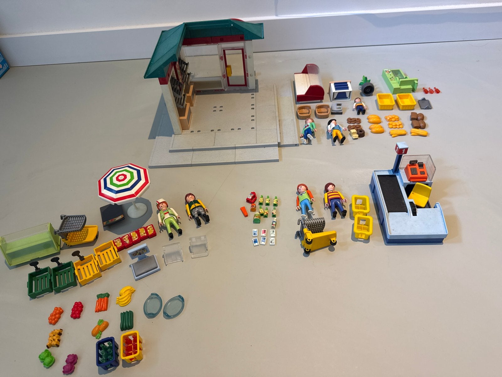 Playmobil Supermarkt 3201 3202 Bakkerij 4410 Accessoires, Gebruikt, Gebouw, Complete set, Ophalen of Verzenden