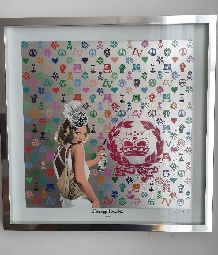 Zeefdruk op aluminium STATIC "Luxury Vandals" gesigneerd, Gelimiteerde oplage, Ophalen